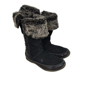 The North Face Boots Womens Size 6 Brown Suede Primaloft Winter Shoes Gorpcore